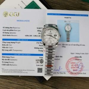 Rolex Day-Date with Meteorite Dial and Moissanite Indices Replica GM 40mm