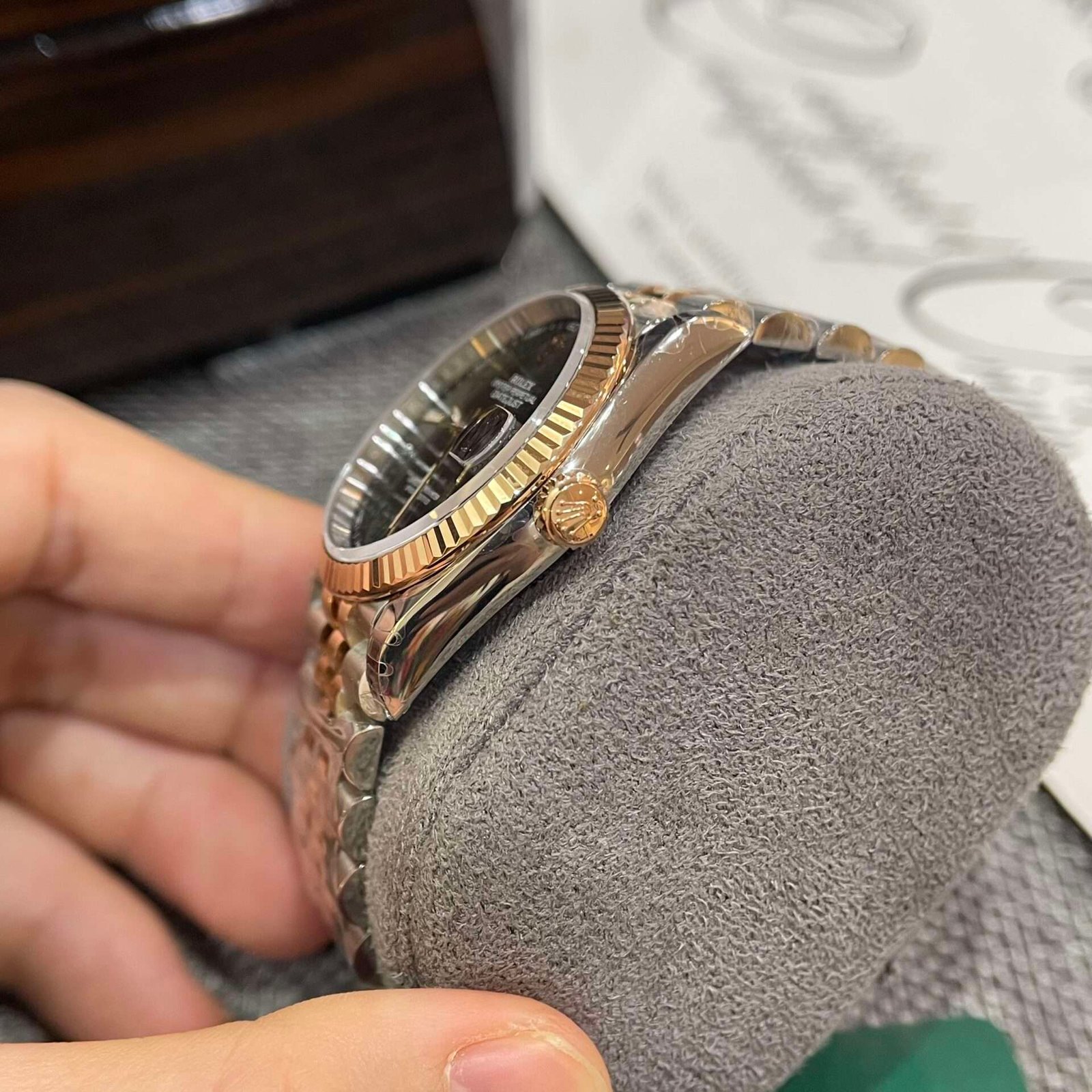Rolex Replica 11 Watch DateJust 126231 Wimbledon Dial Demi Strap VS Factory 36mm - Image 3