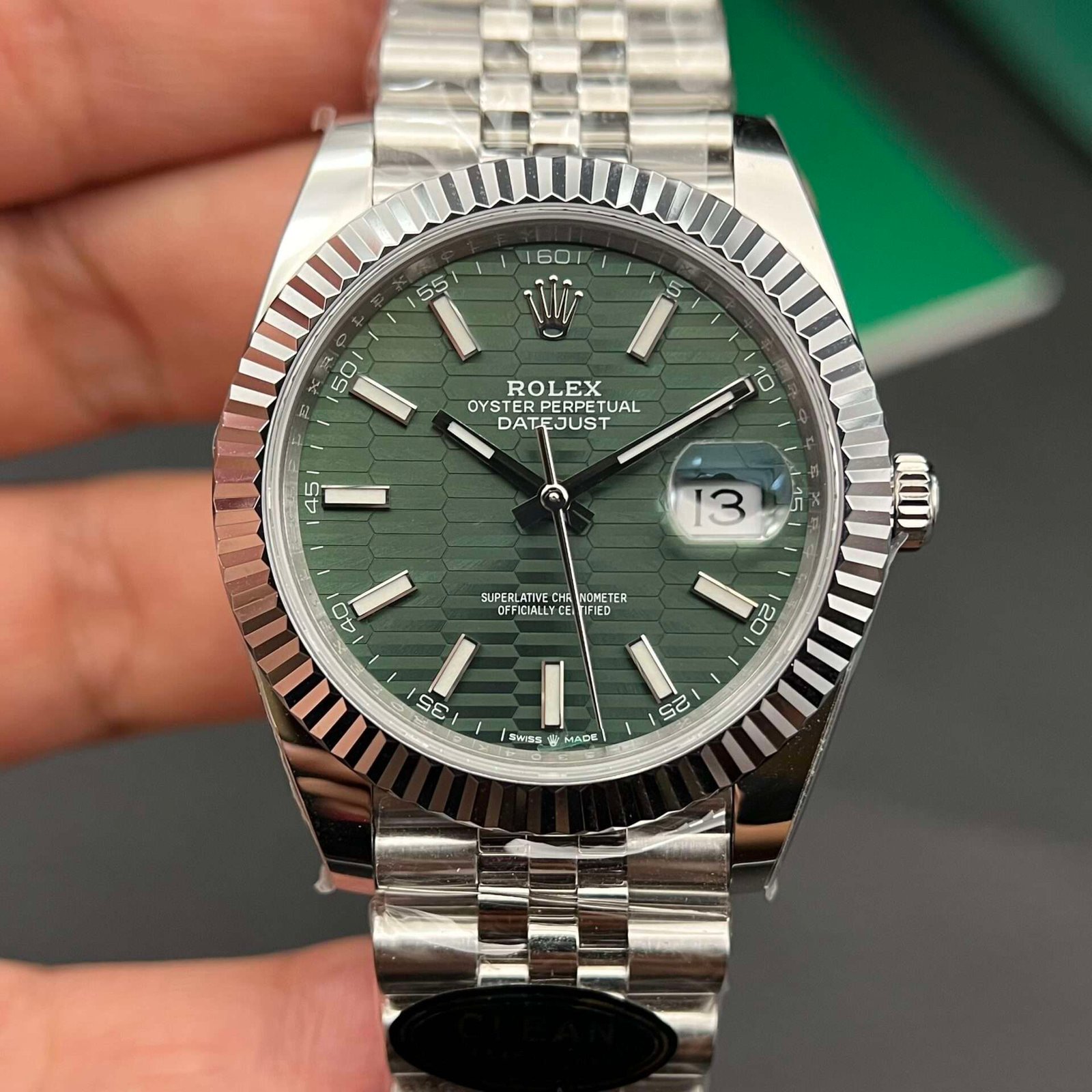 Rolex Replica 11 Watch Datejust 126234 Green Dial Luminous Numbers 36mm