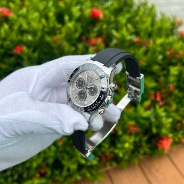 Rolex Rep 11 Watch Daytona 116519LN Gray Dial Rubber Strap Clean Factory 40mm - Image 2