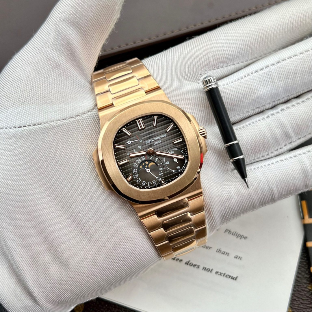 Patek Philippe Replica 1:1 Watch Nautilus 5712 Rose Gold Factory PPF V2 40mm
