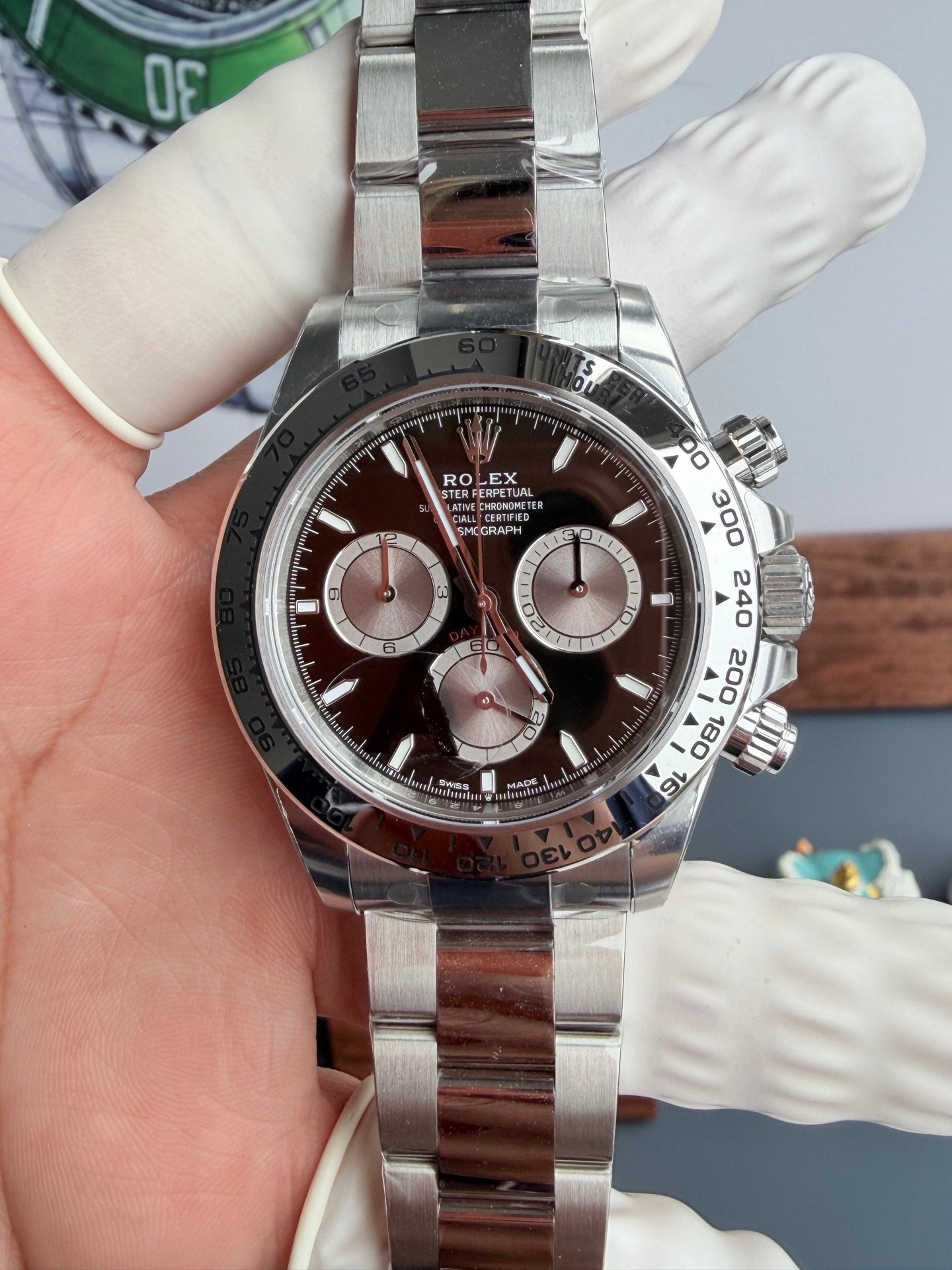 Rolex Daytona 126509-0001 Bright Black & Steel Dial Oyster Bracelet Super Clone 40mm