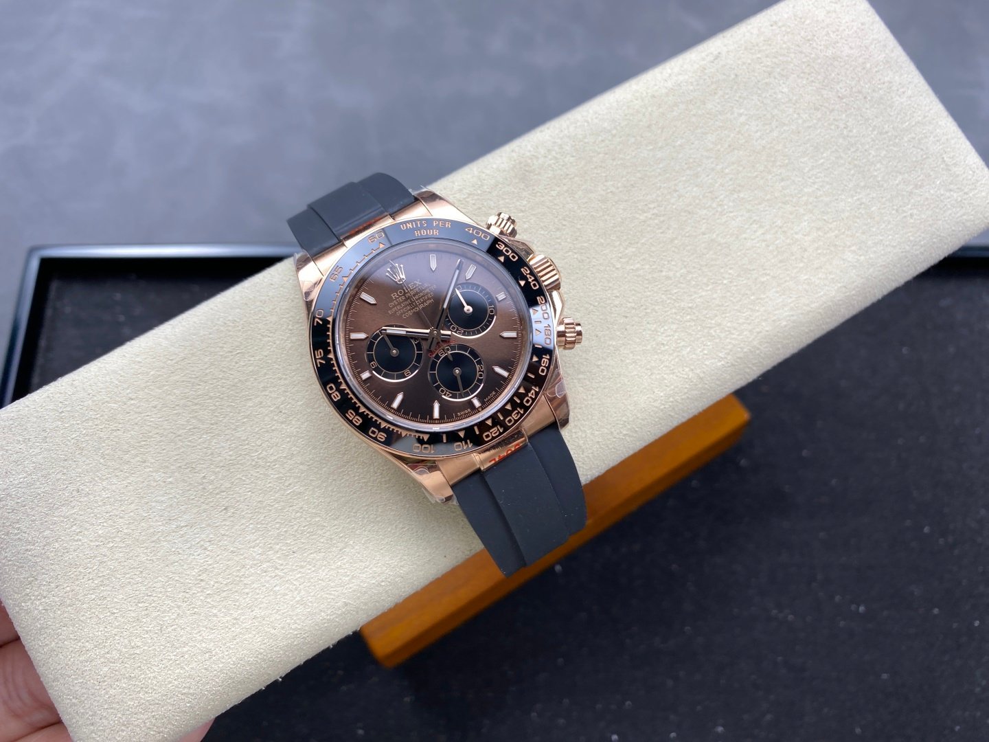 Rolex Daytona 126515LN-0010 Rose Gold Chocolate Dial Oysterflex Super Clone QF Factory
              class=