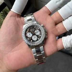 Rolex Daytona 126579RBR Custom Natural MOP Dial Moissanite Numerals Moissanite Bezel
